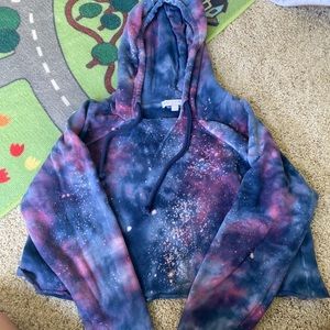 Spiritual gangster galaxy crop hoodie